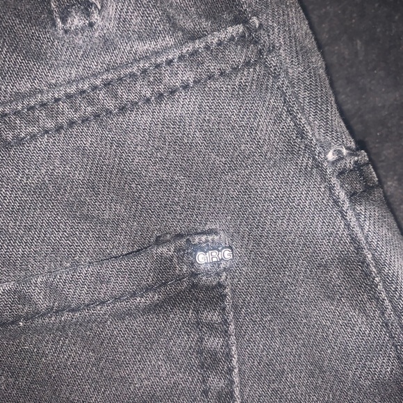 Women’s High-Waisted Distressed Black Denim Shorts - Picture 9 of 9